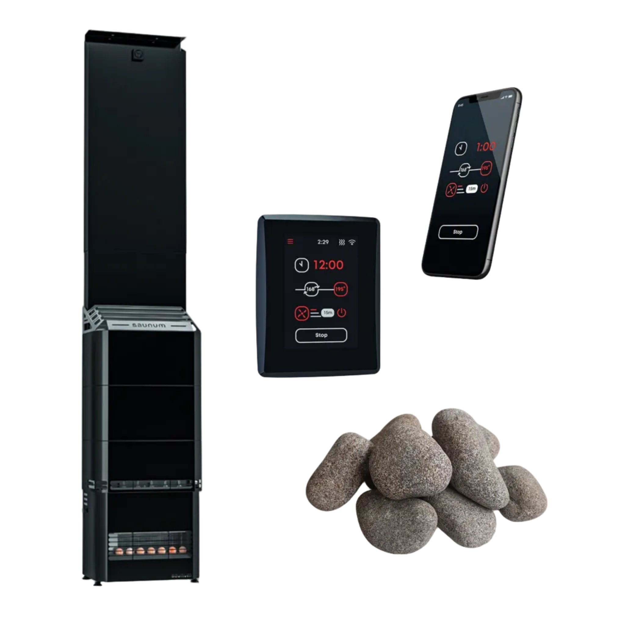 Saunum Air 5 Sauna Heater Package (Wi-Fi Control + Stones)