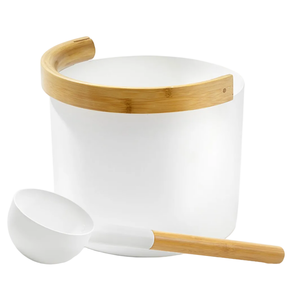 KOLO Sauna Set 2 Bucket and Ladle – White