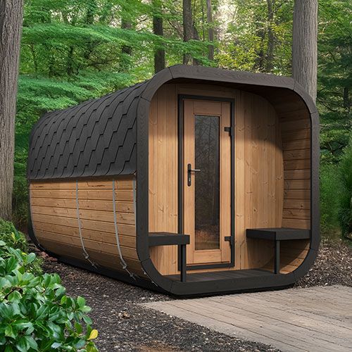 SaunaLife Model CL12GCP – Cube-Series Outdoor Home Sauna Suite Kit (Up to 8 Persons)