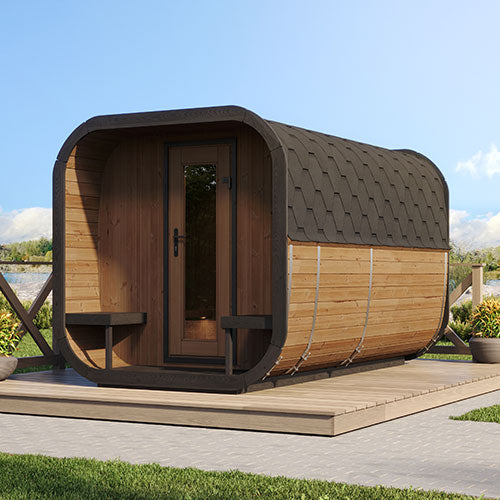 SaunaLife Model CL12GCP – Cube-Series Outdoor Home Sauna Suite Kit (Up to 8 Persons)