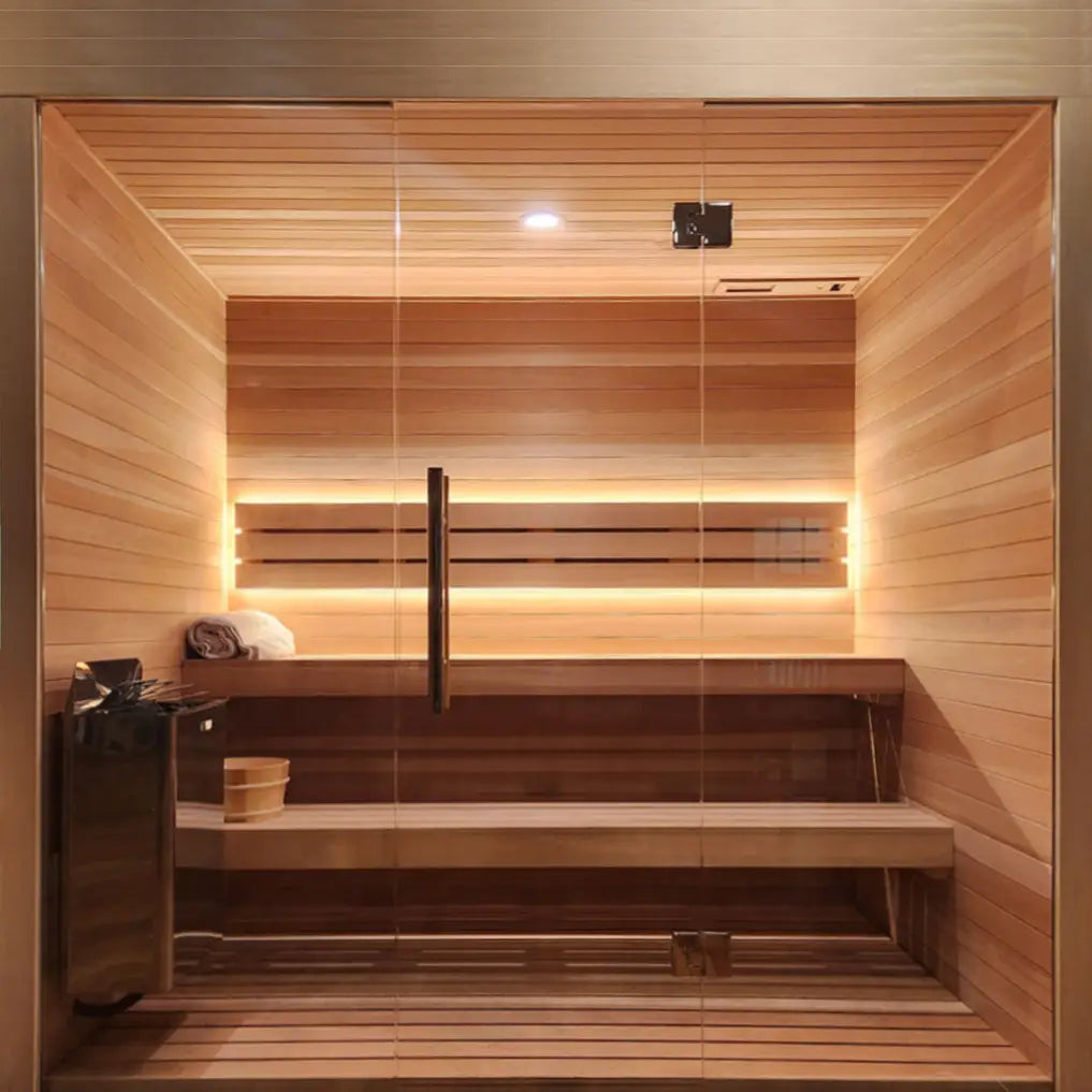 Finnish Sauna Builders Custom 5' x 5' x 8' Indoor Sauna Kit
