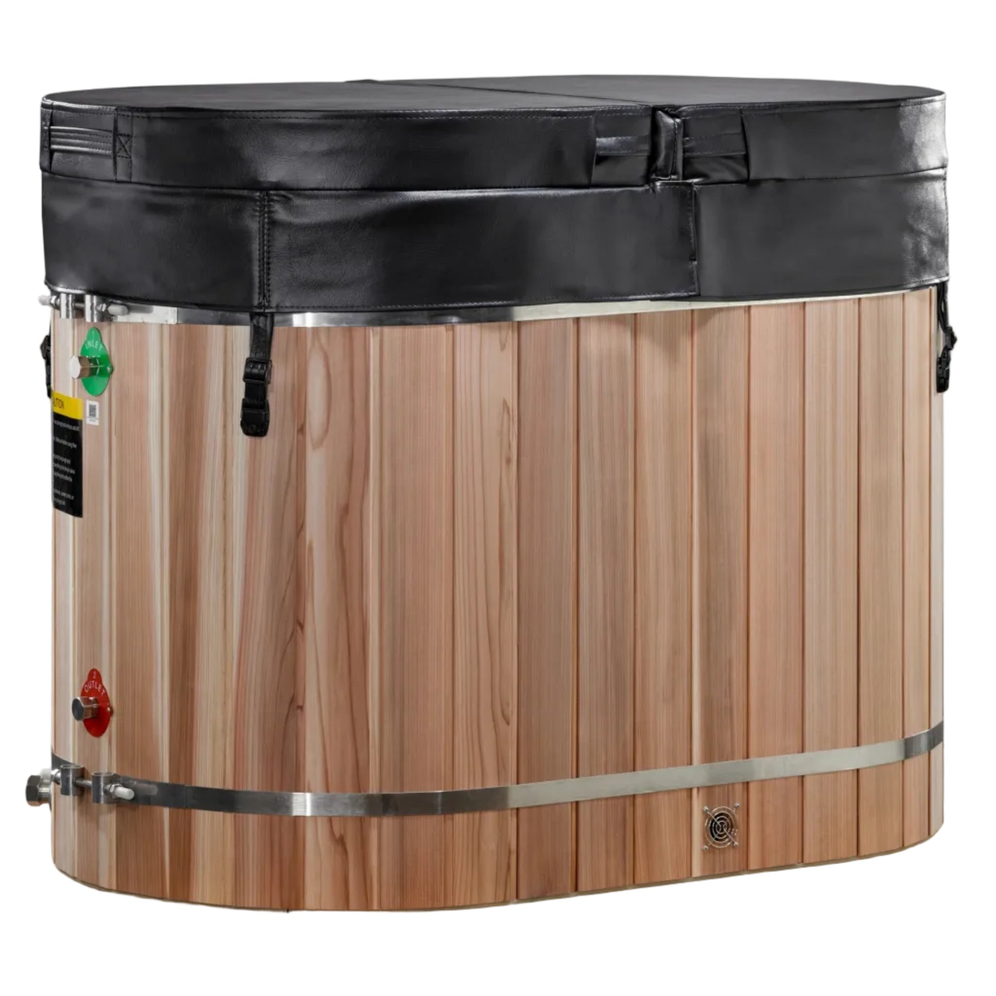 Dynamic Cold Therapy Oval Barrel Cold Plunge | Pacific Cedar | Compact Low-Entry Design