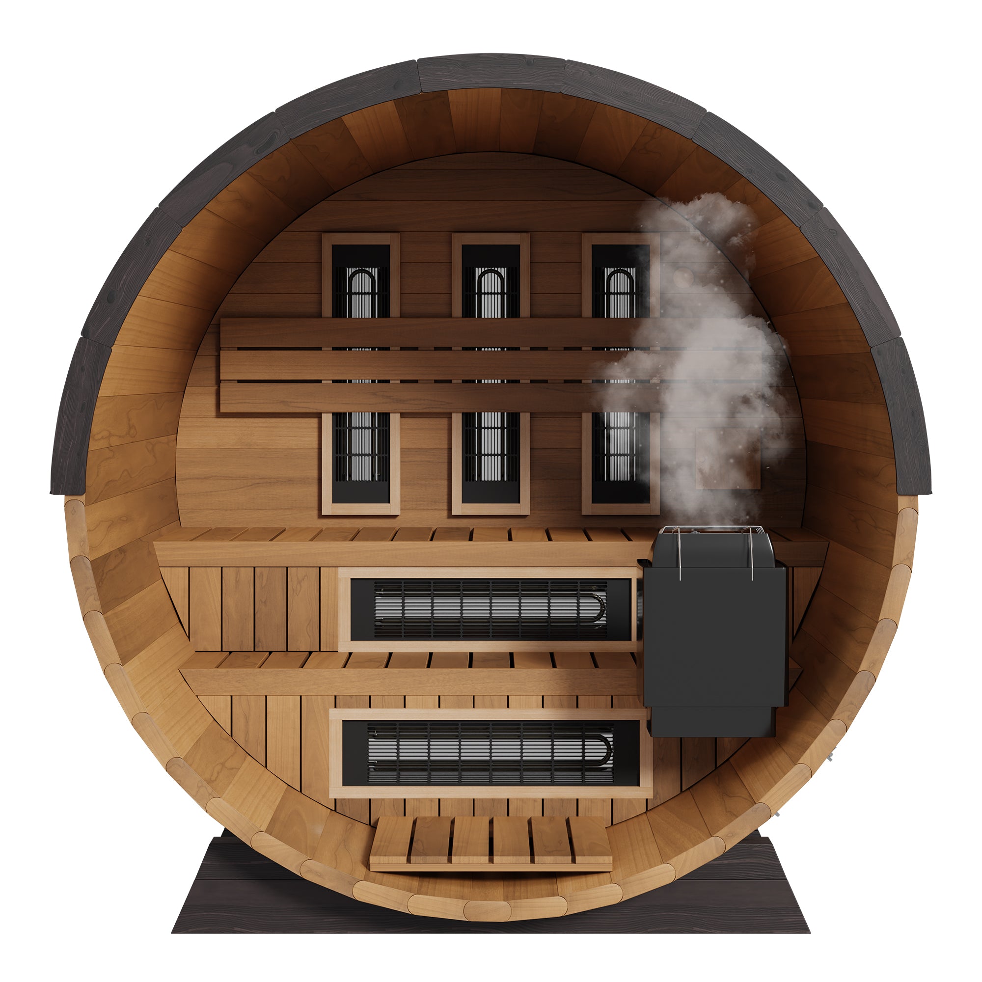 Finnmark FD-6 Cedar Combination Barrel Sauna (4-Person)