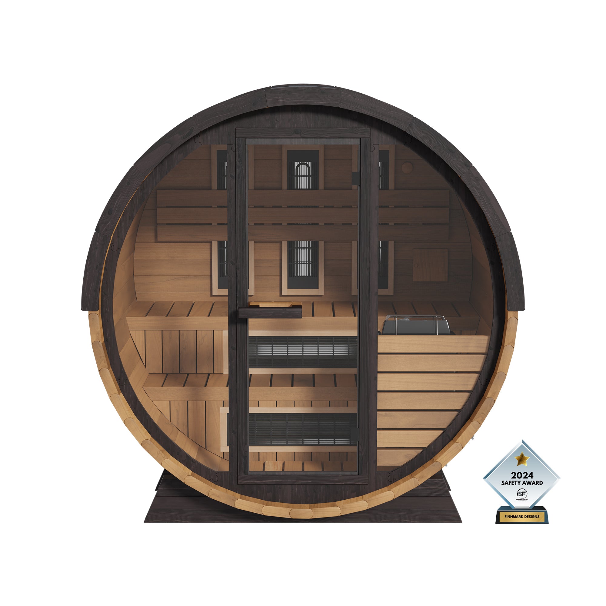 Finnmark FD-6 Cedar Combination Barrel Sauna (4-Person)