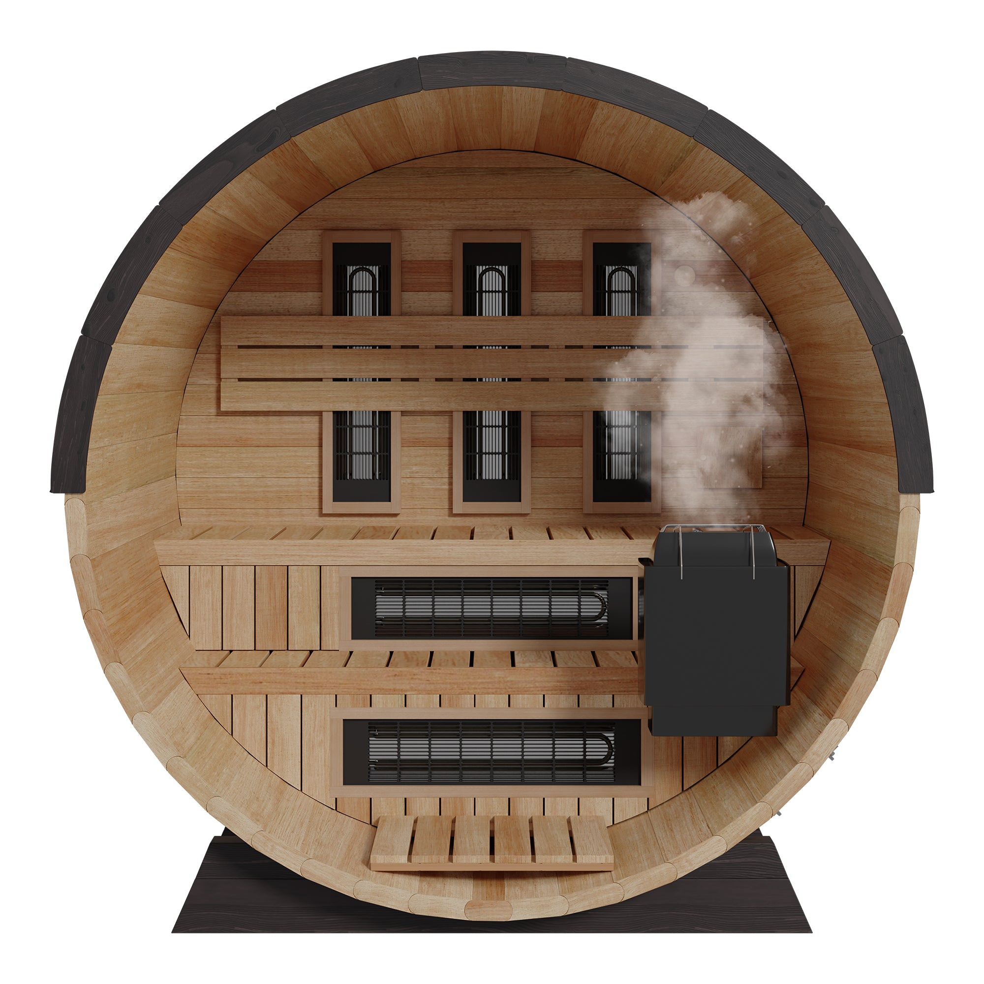 Finnmark FD-7 Thermo-Aspen Combination Barrel Sauna (4-Person)