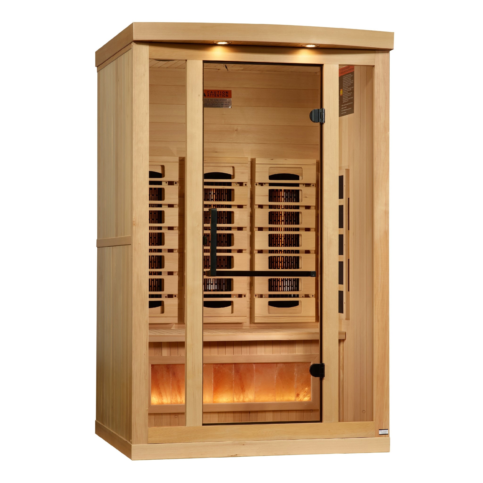 Golden Designs “Reserve Edition” 2 Person Full Spectrum Infrared Sauna w/ Himalayan Salt Bar (GDI-8020-03)