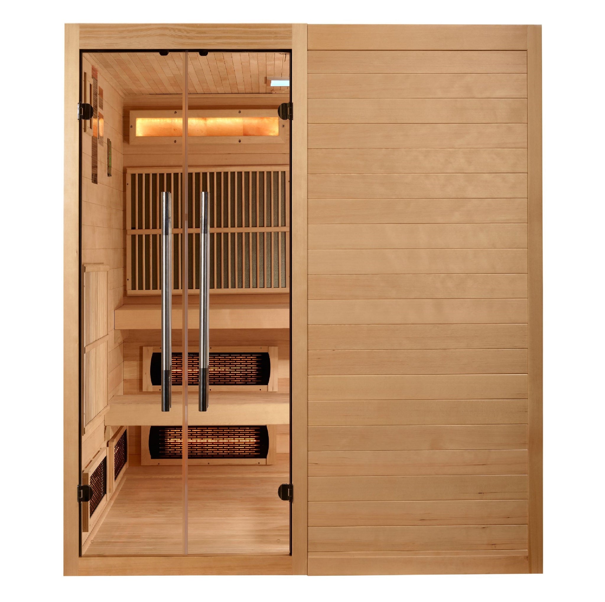 Golden Designs “Toledo” 6 Person Hybrid Sauna – Full Spectrum Infrared + Harvia Stove (GDI-8360-01)