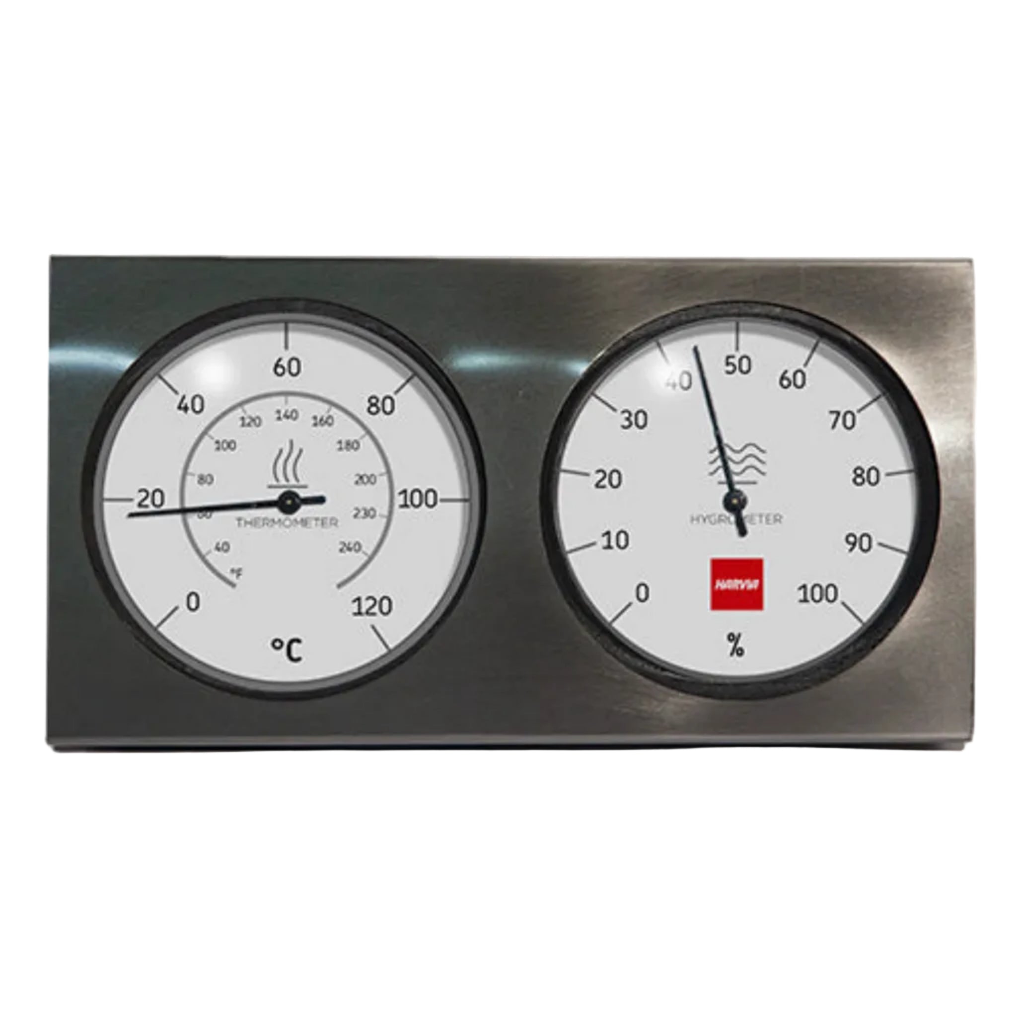 Harvia Black Steel Sauna Accessory Set (Bucket, Ladle, Thermometer & Hygrometer Combo)