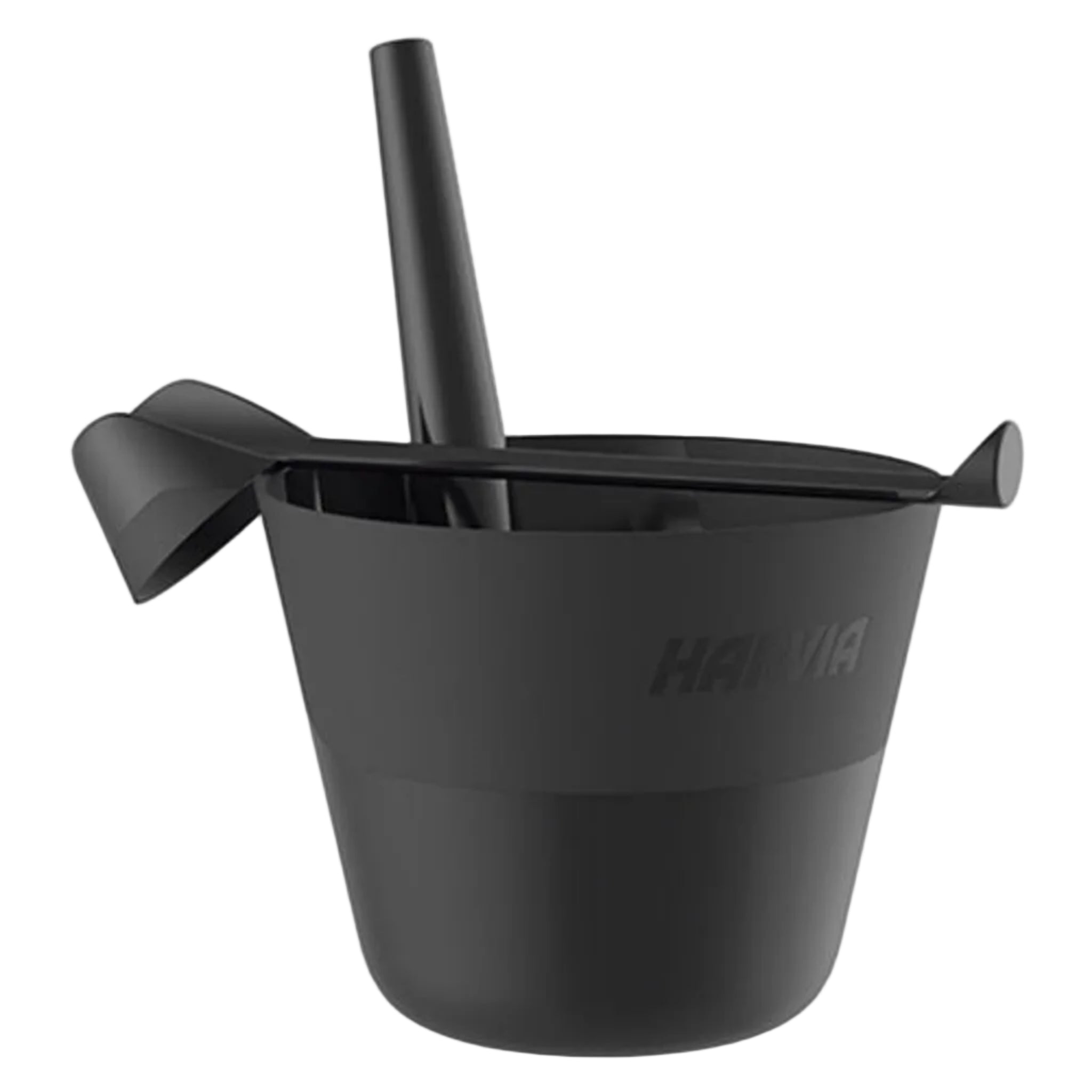 Harvia Click Sauna Bucket & Ladle Set (7L Bucket + 200mL Ladle – Black)