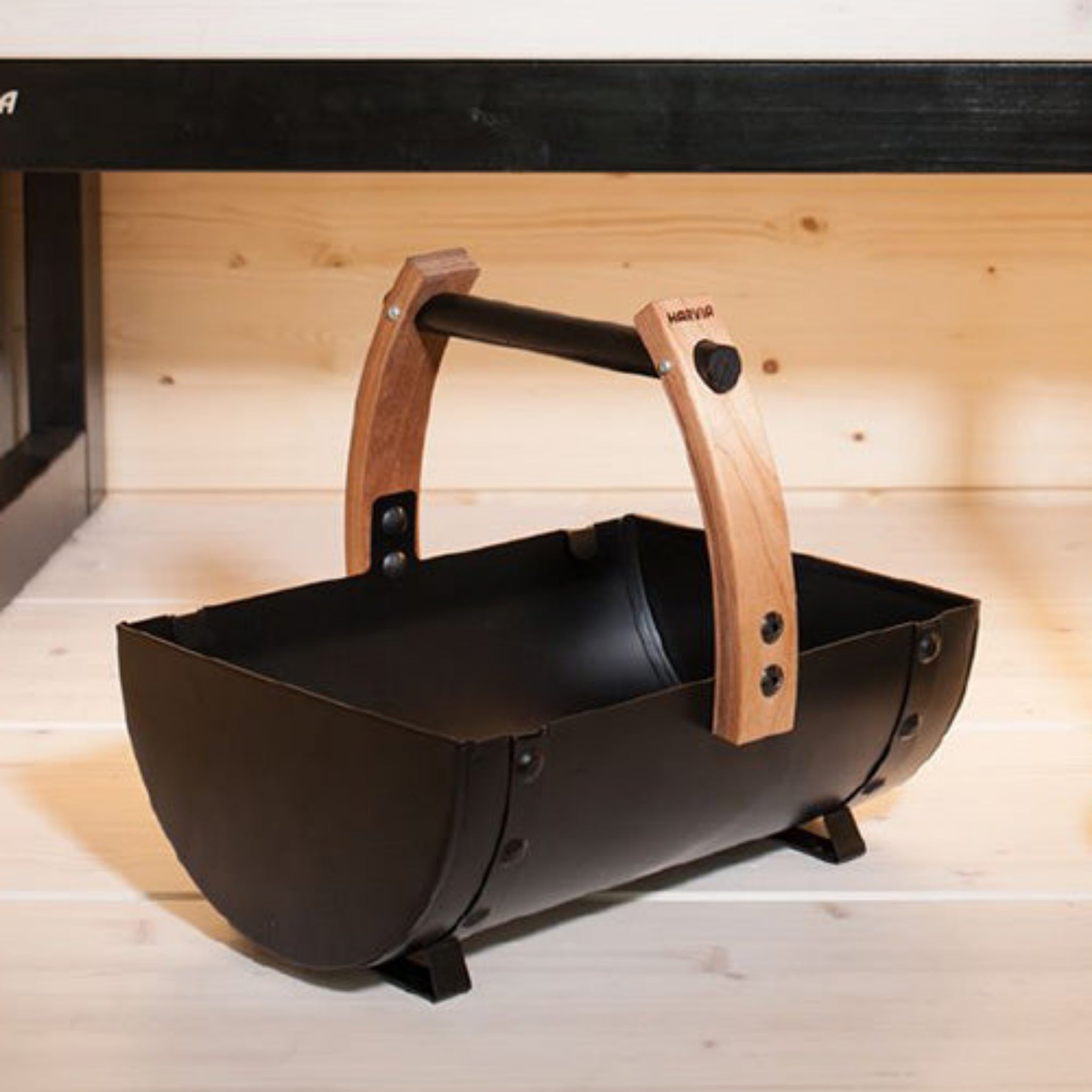 Harvia Legend Sauna Bucket (Black Steel & Thermo-Aspen Handle)