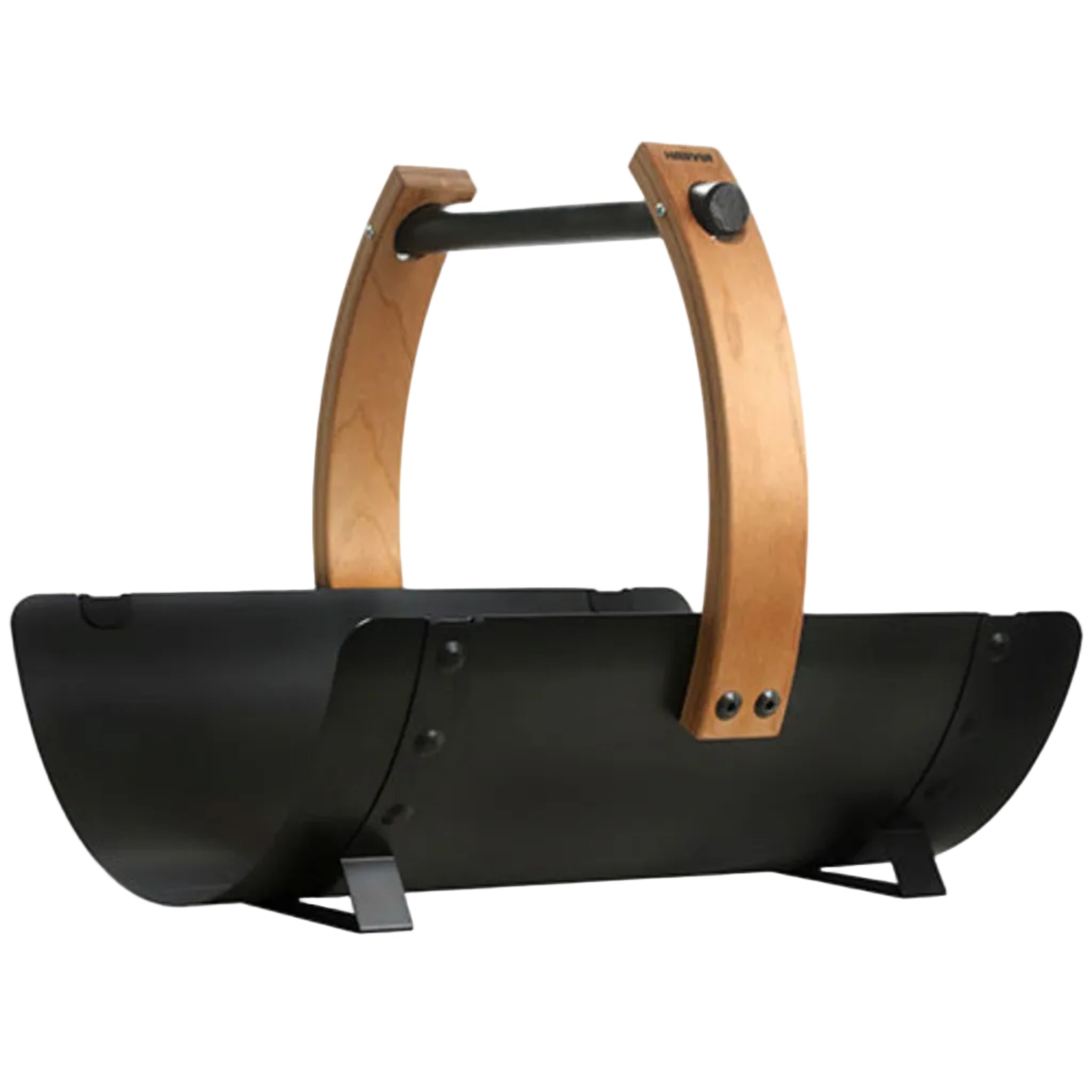 Harvia Legend Firewood Carrier (Black Steel Sauna Log Carrier w/ Thermo-Aspen Handle)