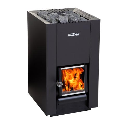 Harvia Linear 16 Black 17.9kW Wood-Burning Sauna Stove