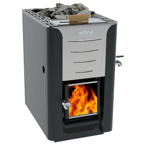 Harvia 20 ES Pro Harvia Pro Series 24.1kW Wood-Burning Sauna Stove with Built-In Water Tank