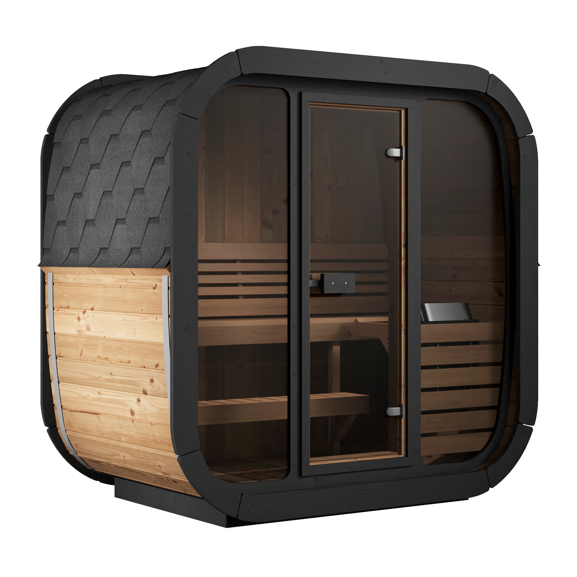 SaunaLife Model CL4G – Cube-Series Outdoor Home Sauna Kit (Up to 3 Persons)