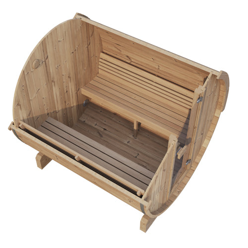 SaunaLife Model E7 – ERGO-Series Outdoor Sauna Barrel (Up to 4 Persons)