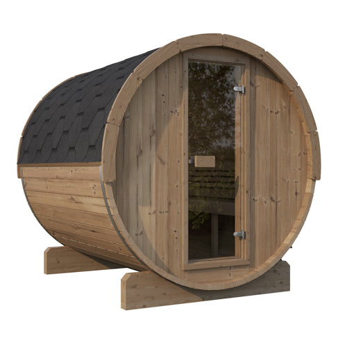 SaunaLife Model E8 – ERGO-Series 6-Person Outdoor Sauna Barrel