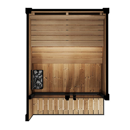 SaunaLife Model GL4 – Garden Luxury-Series Outdoor DIY Sauna Kit (Thermo-Spruce, Up to 4 Persons)