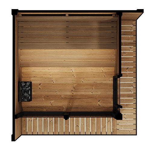 SaunaLife Model GL6 – Garden Luxury-Series Outdoor DIY Sauna Kit (Thermo-Spruce, Up to 6 Persons)