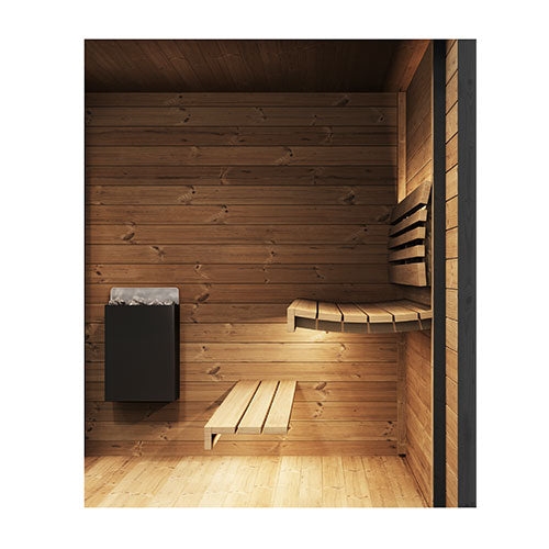 SaunaLife Model GL6 – Garden Luxury-Series Outdoor DIY Sauna Kit (Thermo-Spruce, Up to 6 Persons)