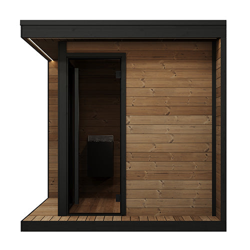 SaunaLife Model GL6 – Garden Luxury-Series Outdoor DIY Sauna Kit (Thermo-Spruce, Up to 6 Persons)