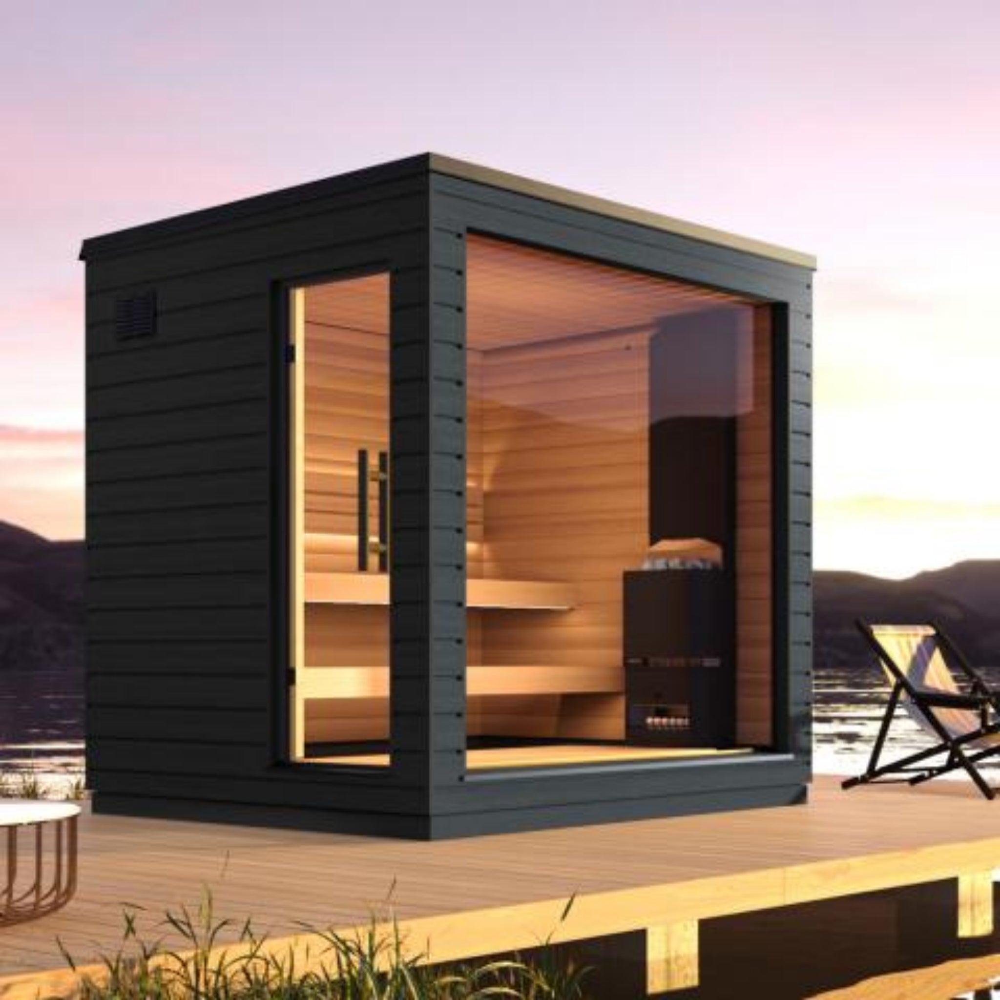 SaunaLife Model G6 – Garden-Series Fully Assembled Outdoor Home Sauna (Up to 5 Persons)