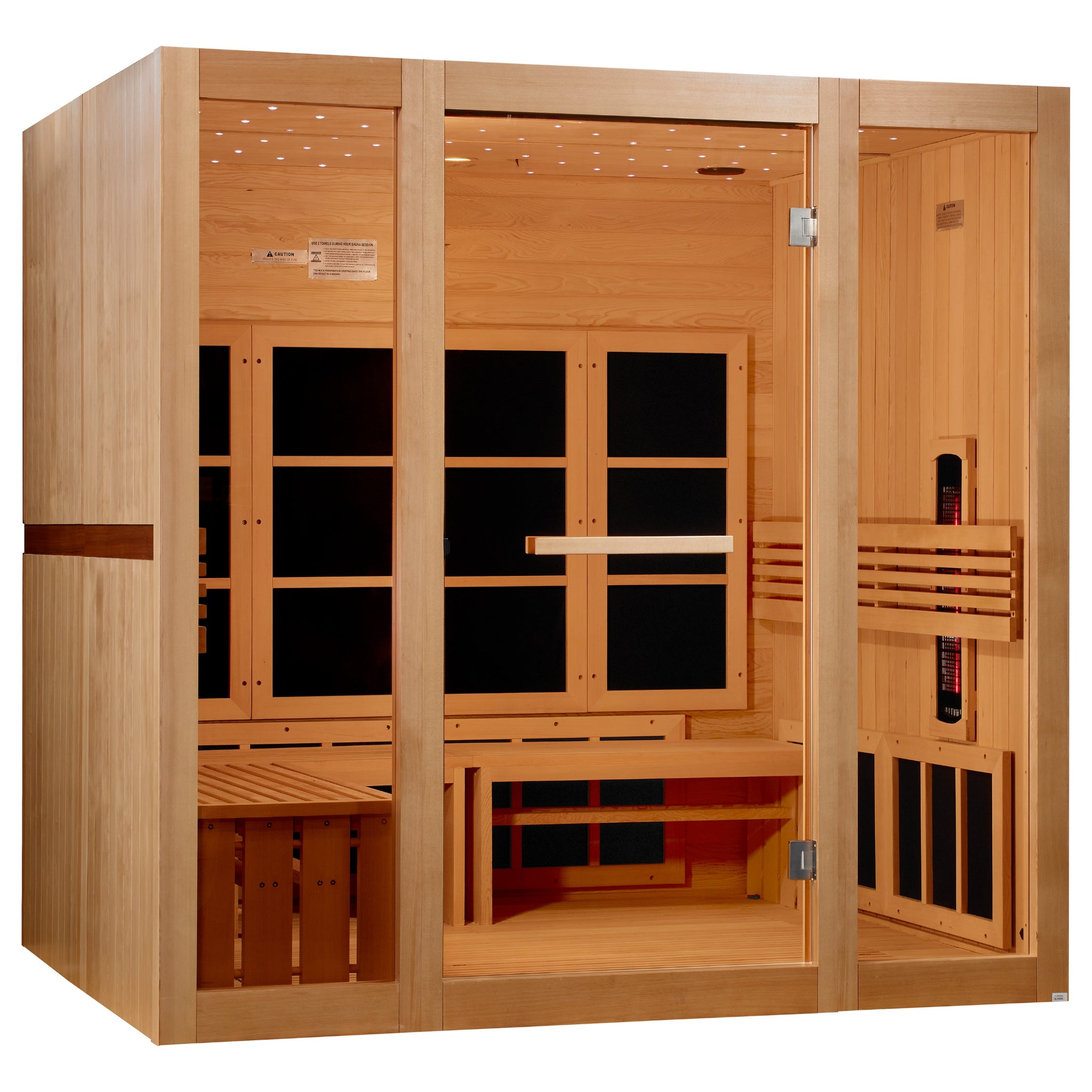 Golden Designs 8 Person Full Spectrum Near Zero EMF Infrared Sauna (GDI-6880-03 FS)