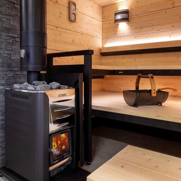 Harvia 20 ES Pro Harvia Pro Series 24.1kW Wood-Burning Sauna Stove with Built-In Water Tank