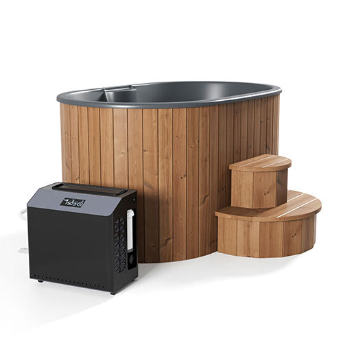 SaunaLife Model S2N Cold & Hot Immersion Tub – Natural Thermo-Pine