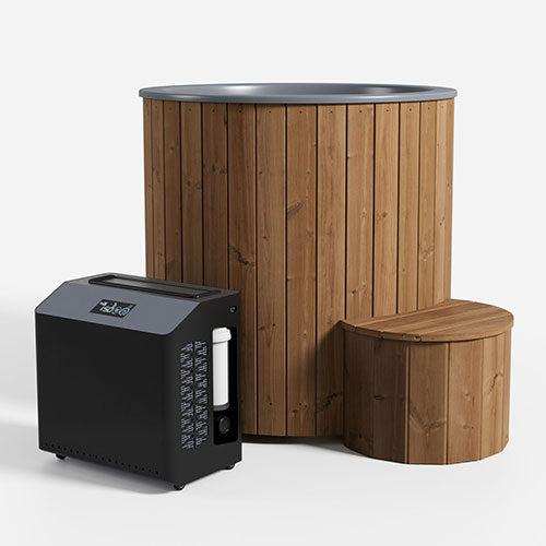 SaunaLife Model S1N Cold & Hot Immersion Tub – Natural Thermo-Pine