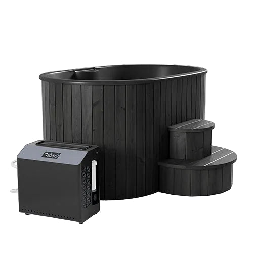 SaunaLife Model S2B Cold & Hot Immersion Tub – Black Thermo-Pine