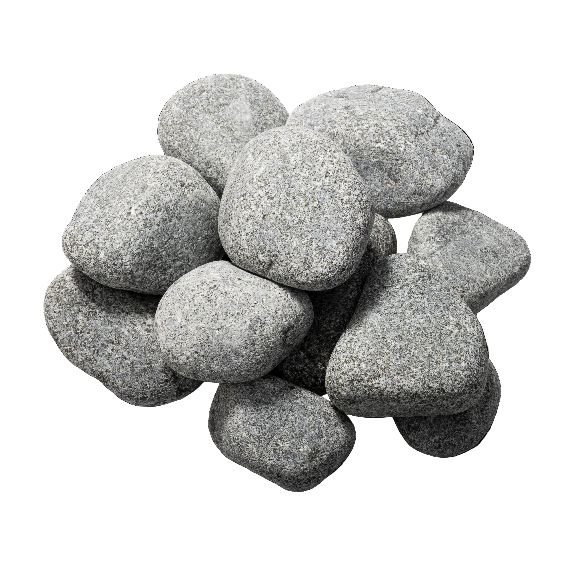 Saunum Heater Stones 33 lb Box (5–10 cm Rounded Olivine Diabase)