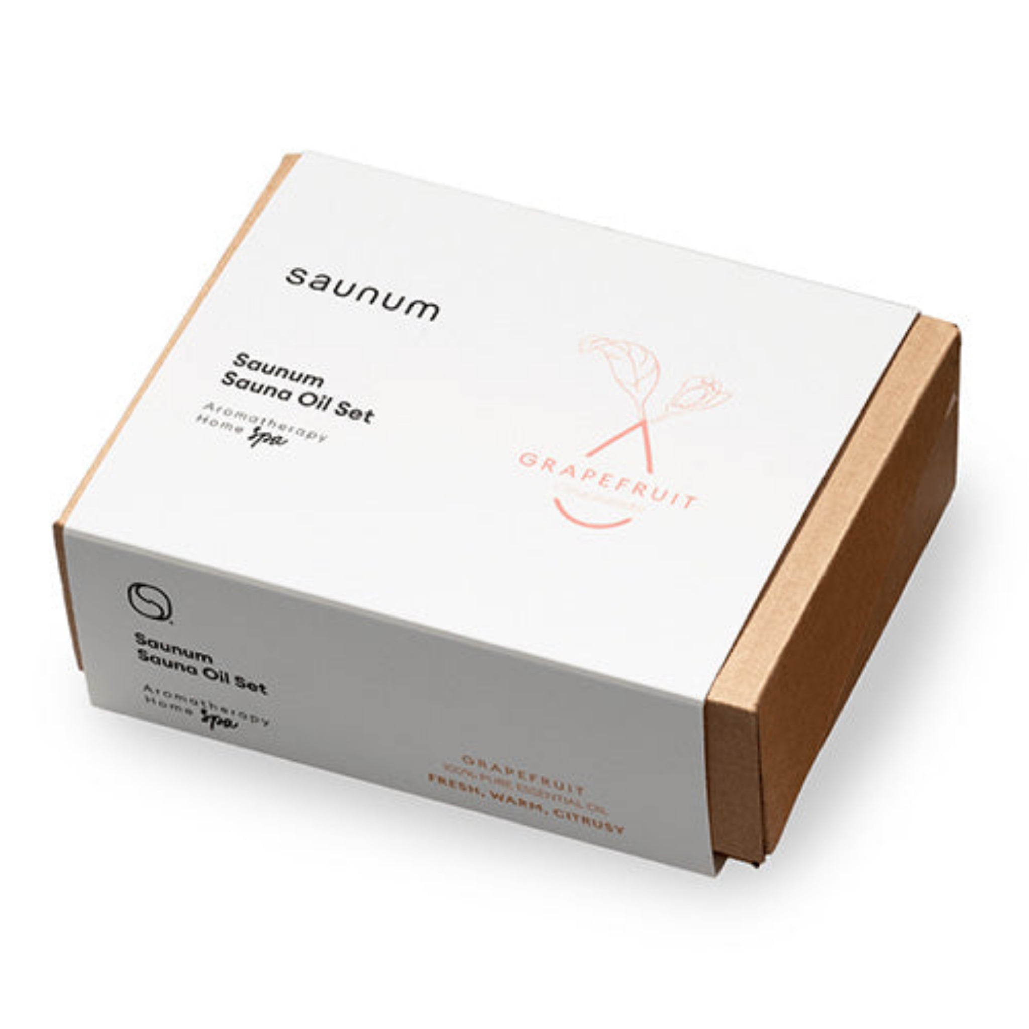 Saunum Aroma Oil Set (Grapefruit Sauna Aromatherapy Kit with Ceramic Reservoir)