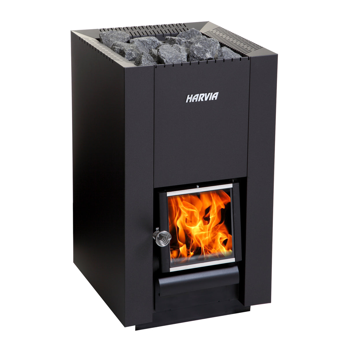 Harvia Linear 18 Compact Wood-Burning Sauna Stove – 14.3 kW, Black
