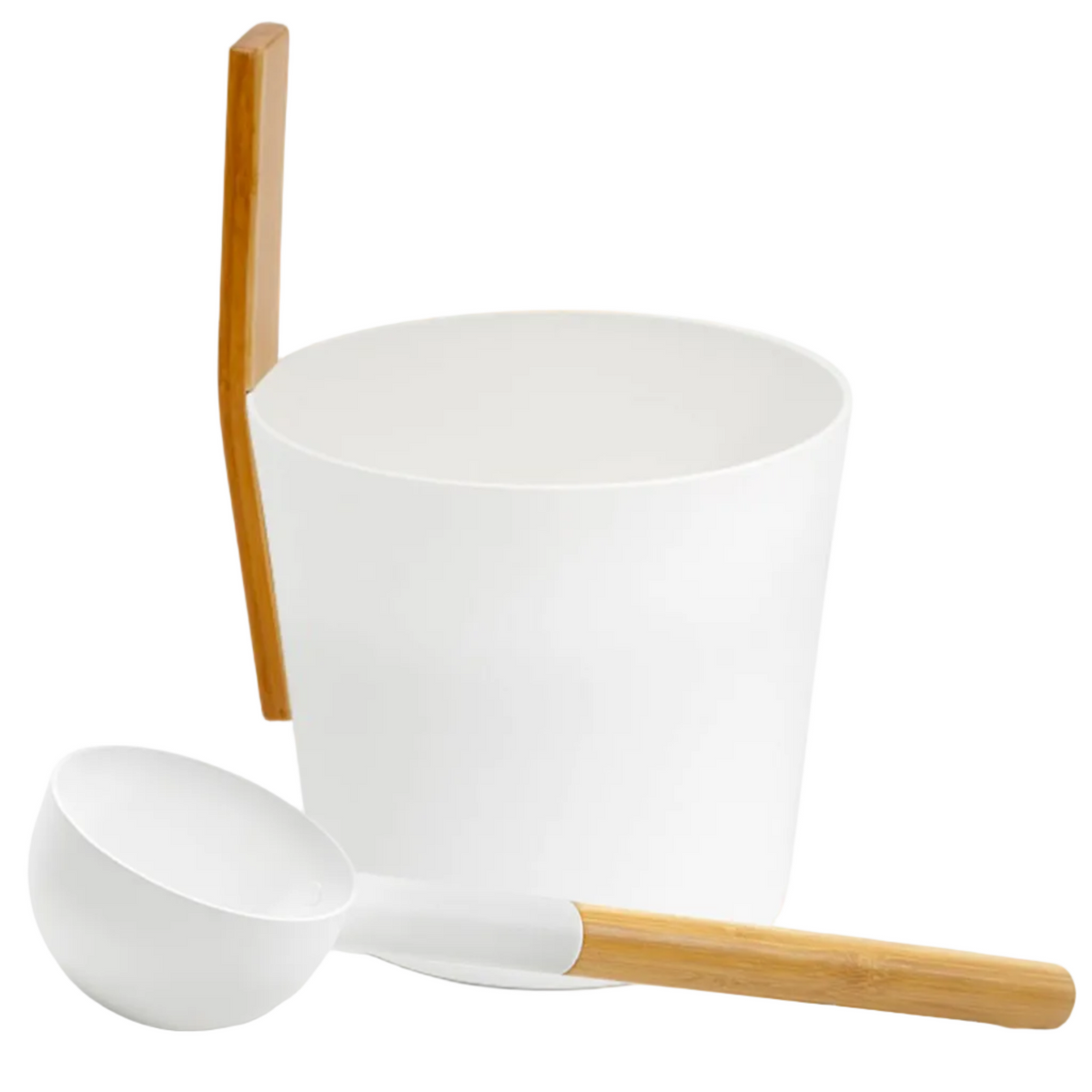 KOLO Sauna Set 3 Bucket and Ladle – White