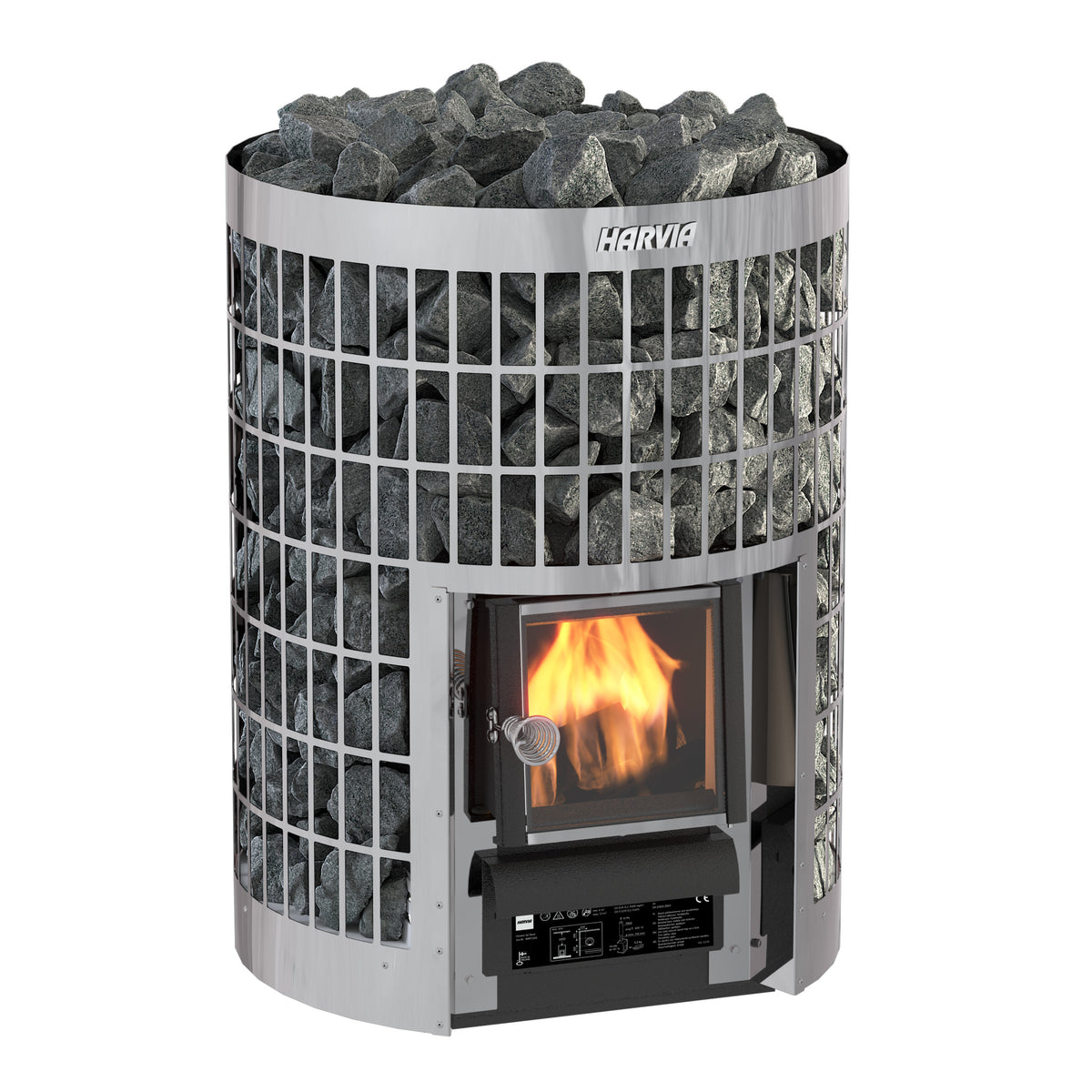 Harvia Cilindro 16 Wood-Burning Sauna Stove – 16 kW, Stainless Steel