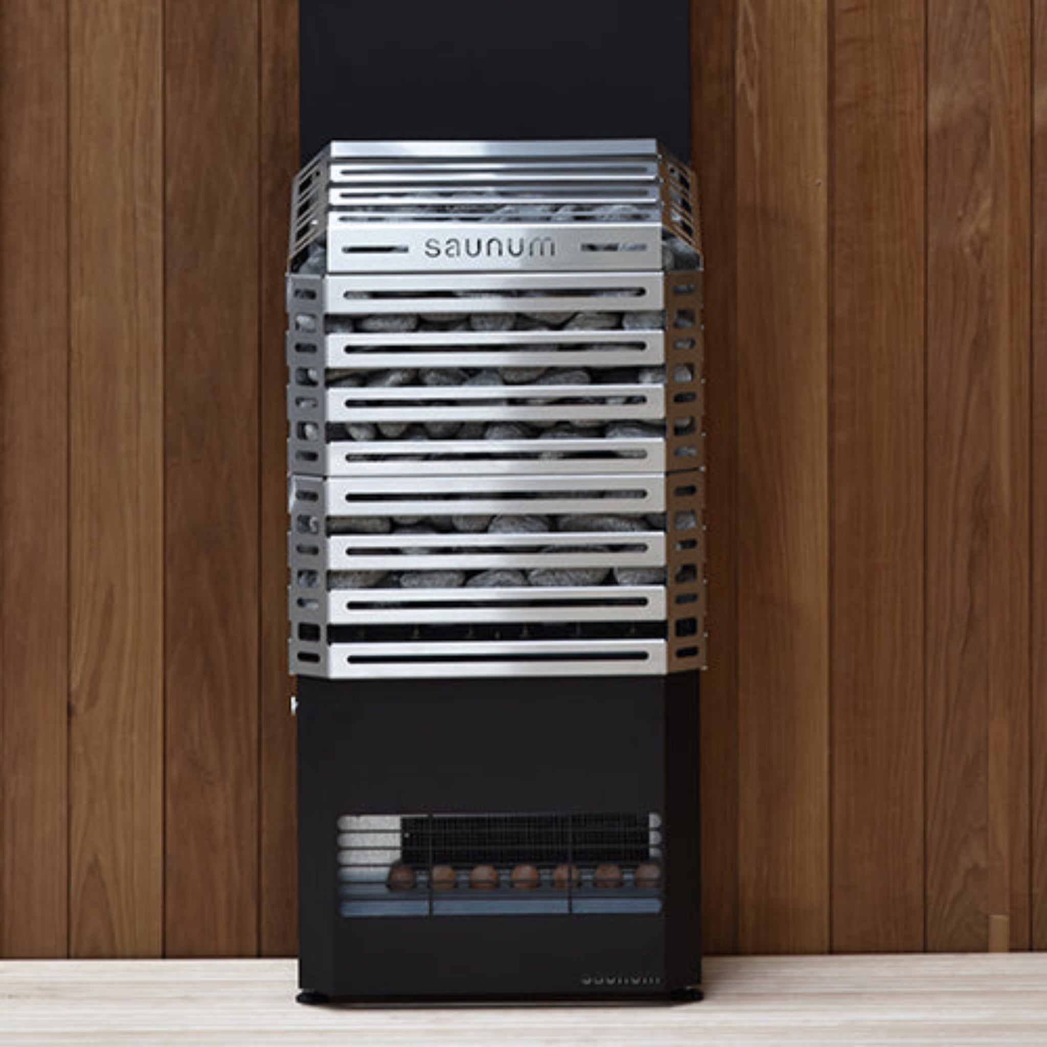 Saunum Air 5 Sauna Heater Package (Stainless Steel, Wi-Fi Control + Stones)
