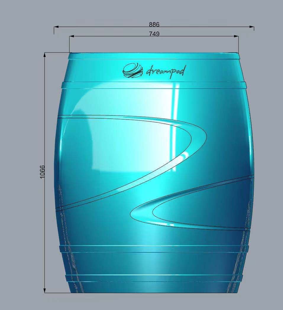 Dreampod Cold Plunge Barrel with Chiller (Black)