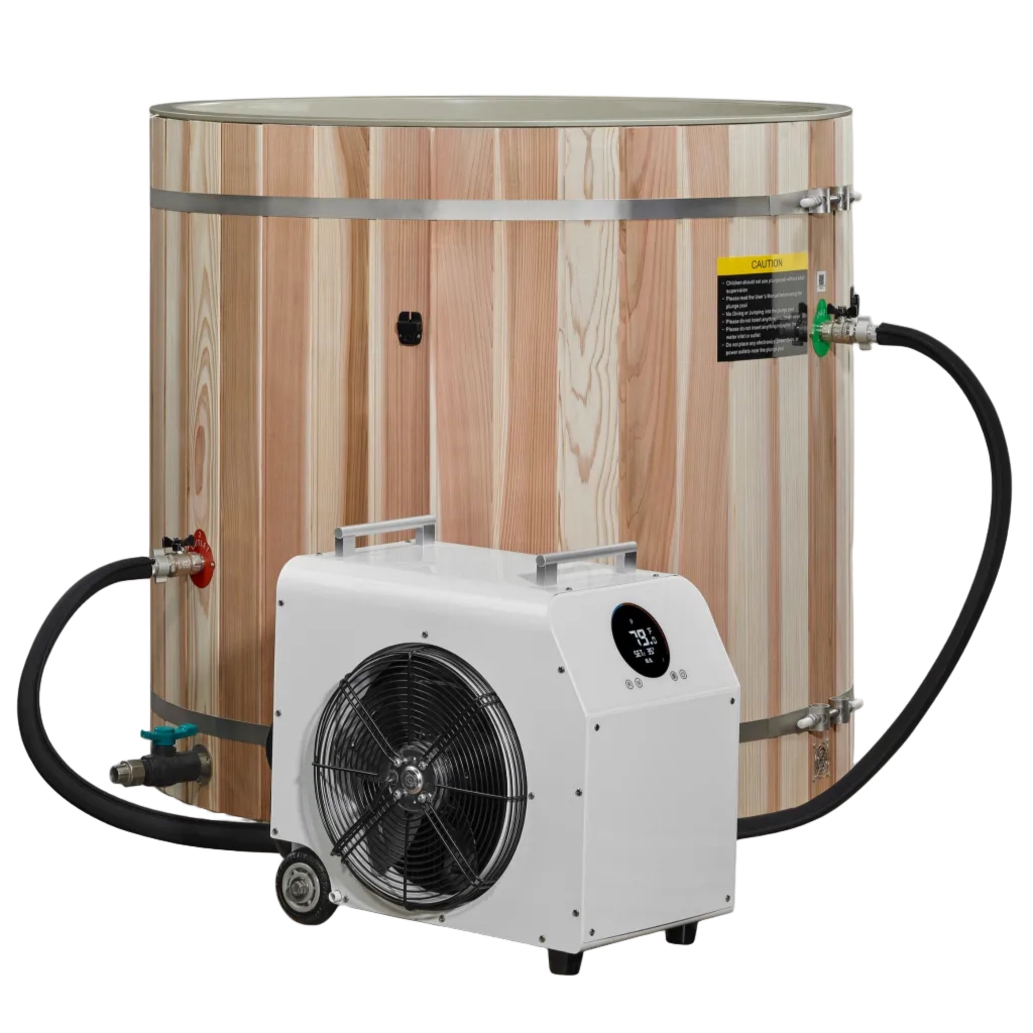 Dynamic Cold Therapy Barrel Cold Plunge | PVC Interior | Pacific Cedar Exterior