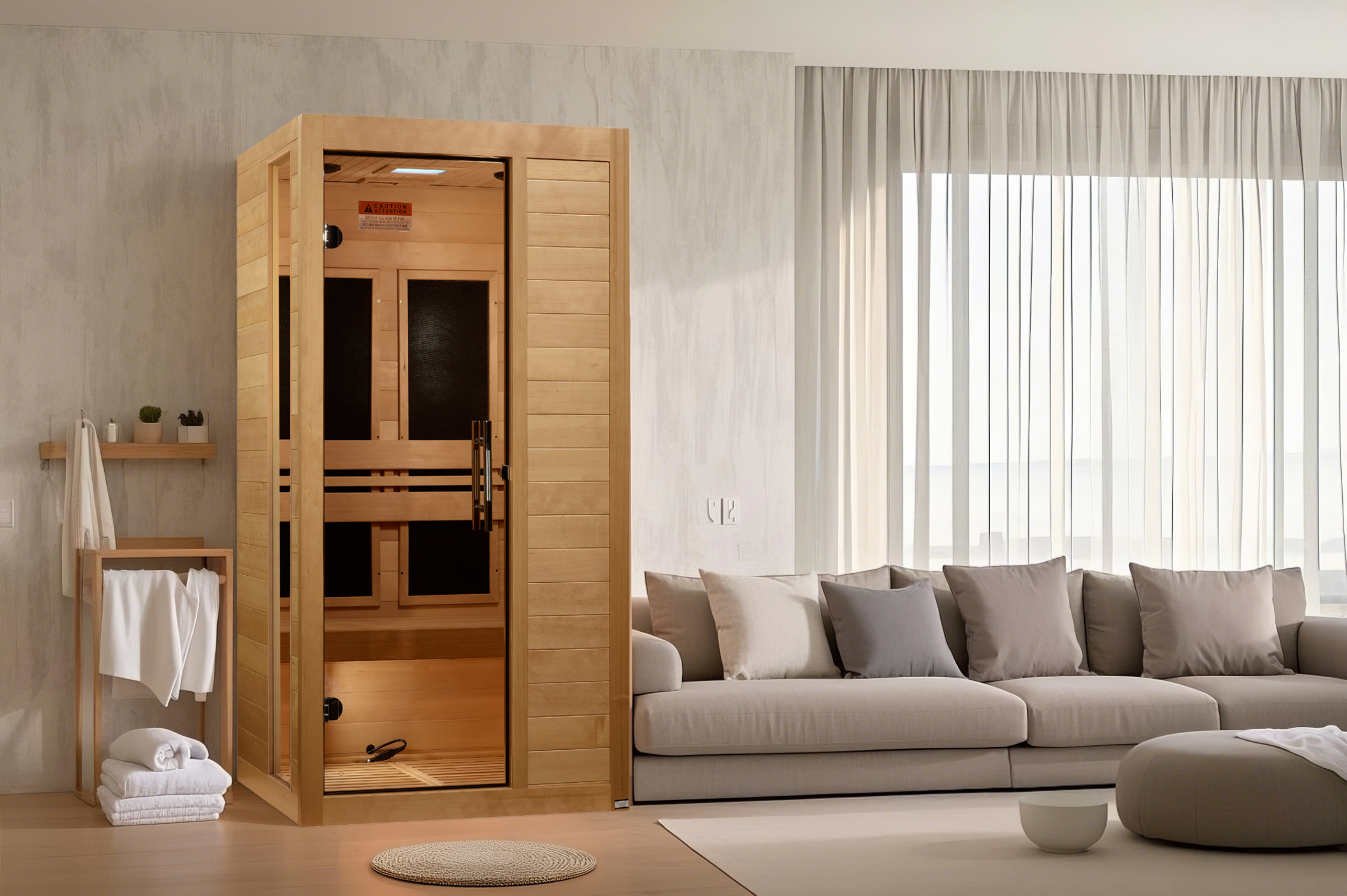 Dynamic "Veneto Elite" 1-2 Person Ultra Low EMF FAR Infrared Sauna (DYN-6115-05 Elite)