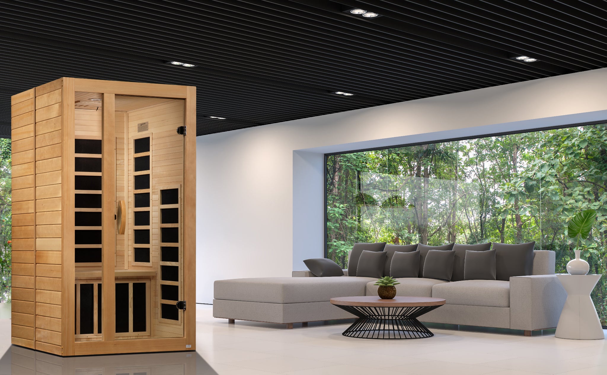 Dynamic “Gracia” 1–2 Person Low EMF FAR Infrared Sauna (DYN-6119-01)
