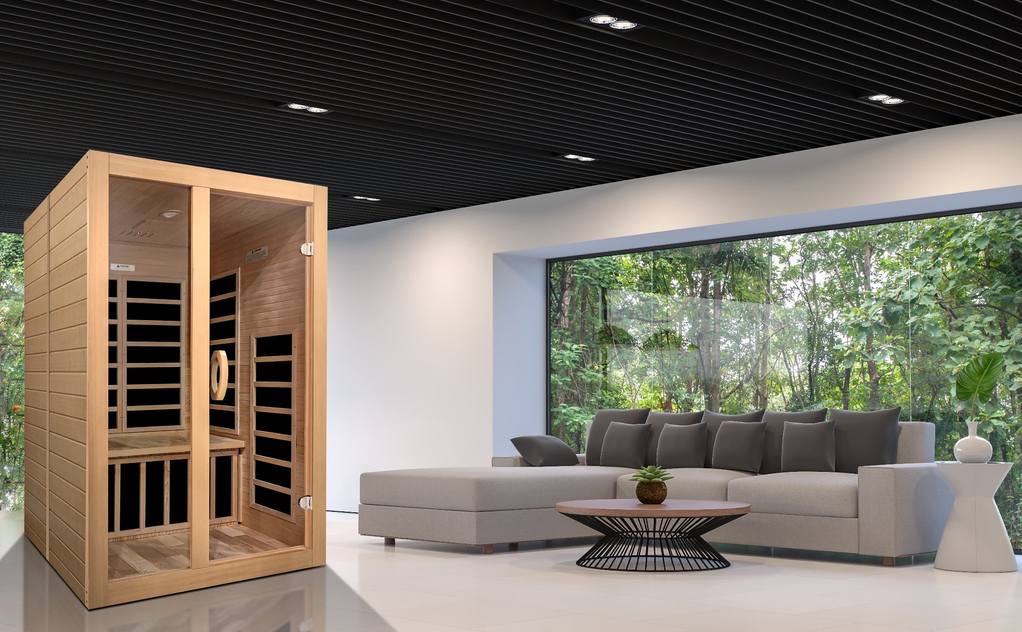 Dynamic “Santiago” 2 Person Low EMF FAR Infrared Sauna (DYN-6209-01)