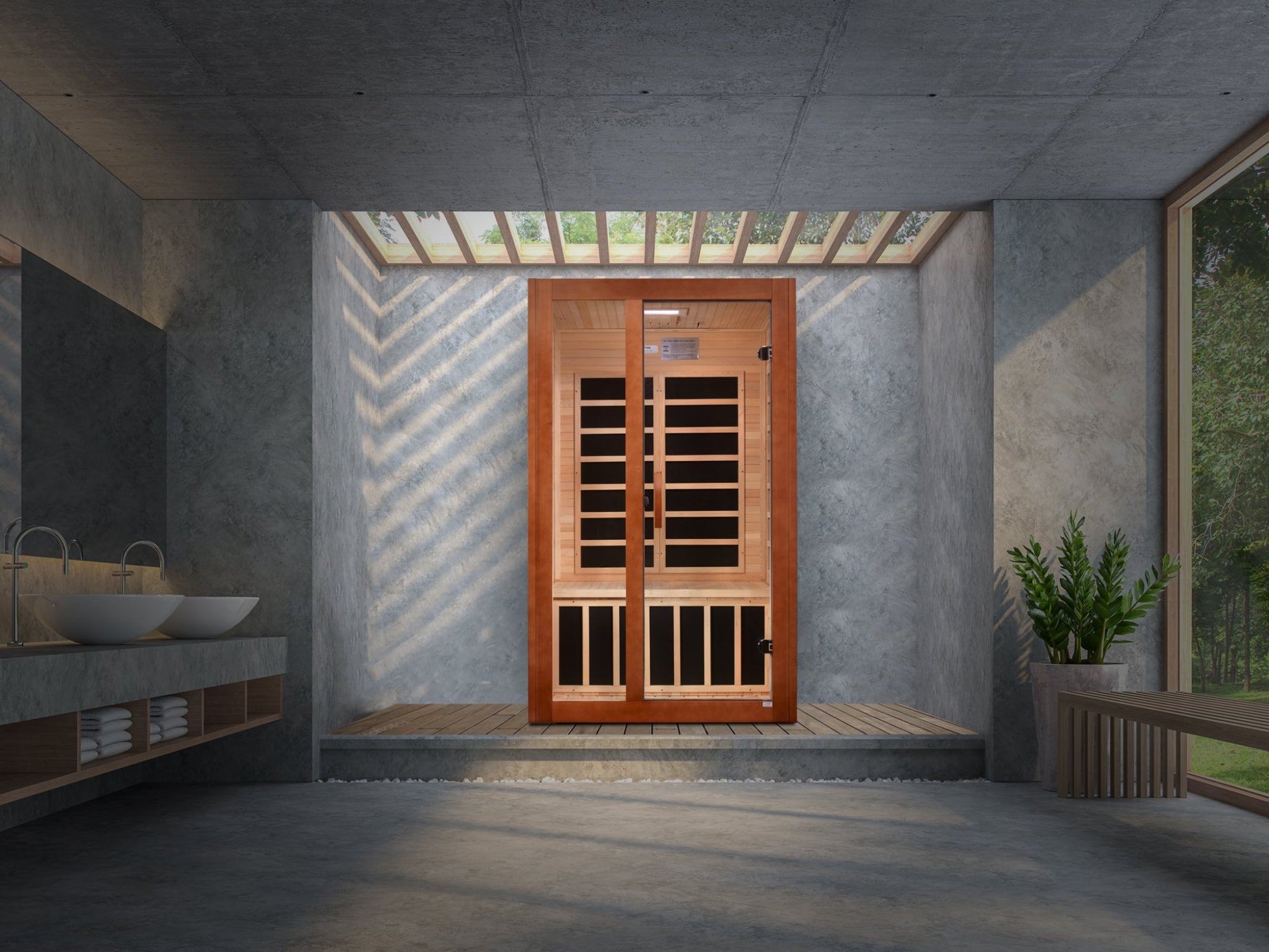Dynamic "Santiago Elite" 2 Person Ultra Low EMF FAR Infrared Sauna (DYN-6209-02 Elite)