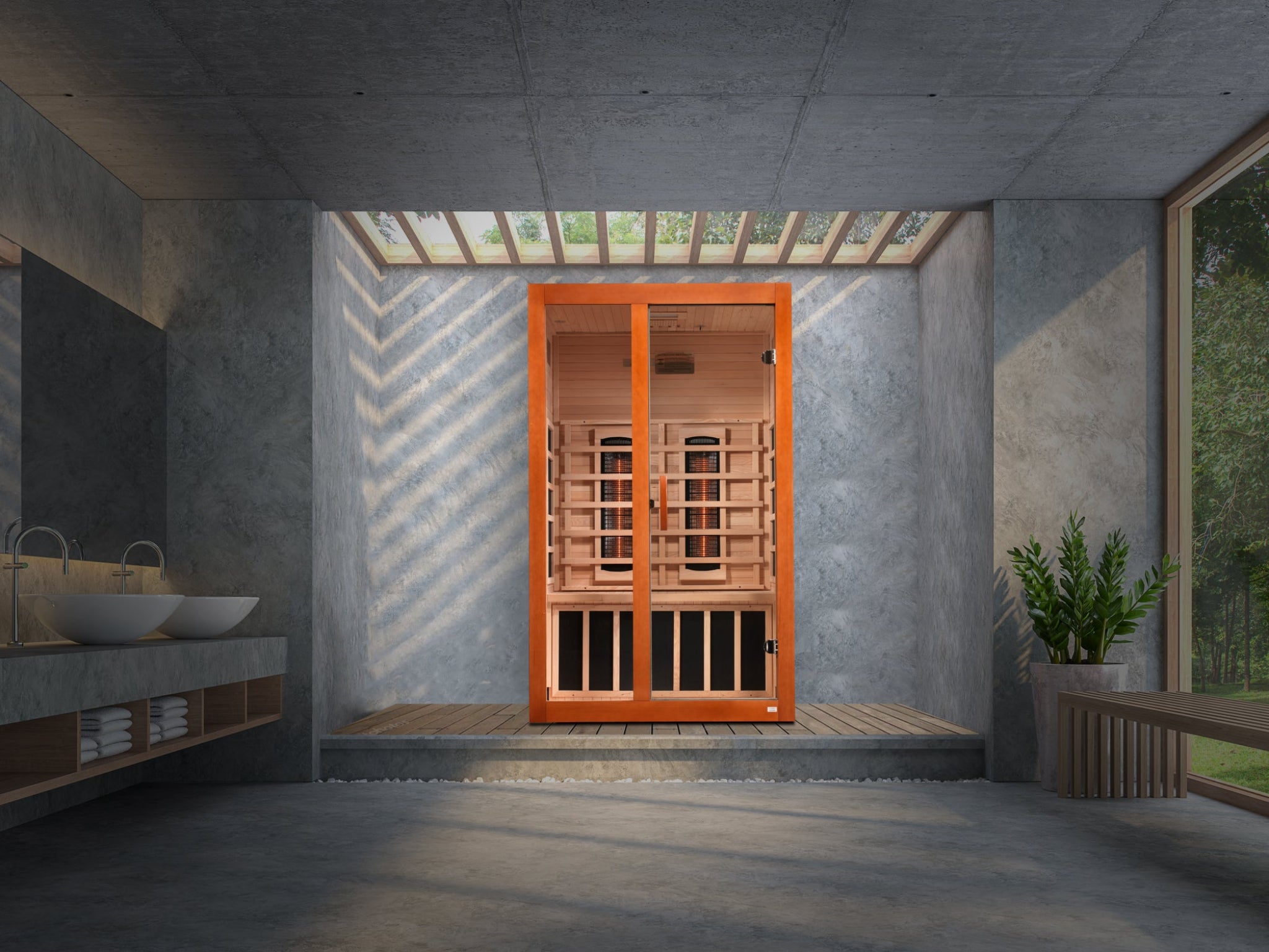 Dynamic Santiago 2 Person Full Spectrum Near Zero EMF FAR Infrared Sauna (DYN-6209-03 FS)