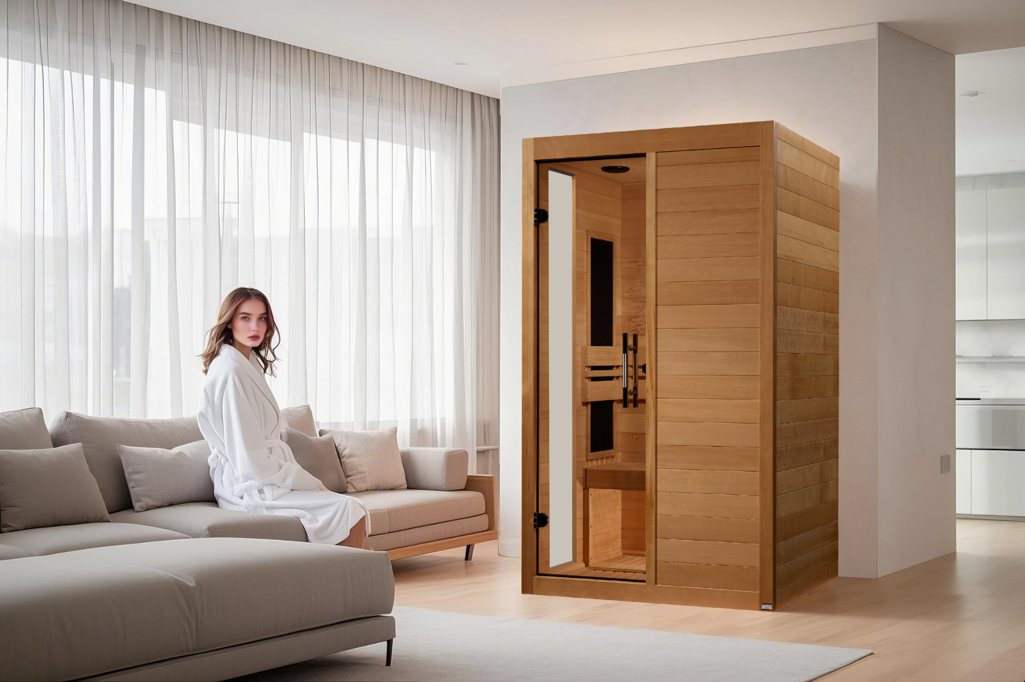 Dynamic "Lucca Elite" 2 Person Ultra Low EMF FAR Infrared Sauna (DYN-6215-05 Elite)