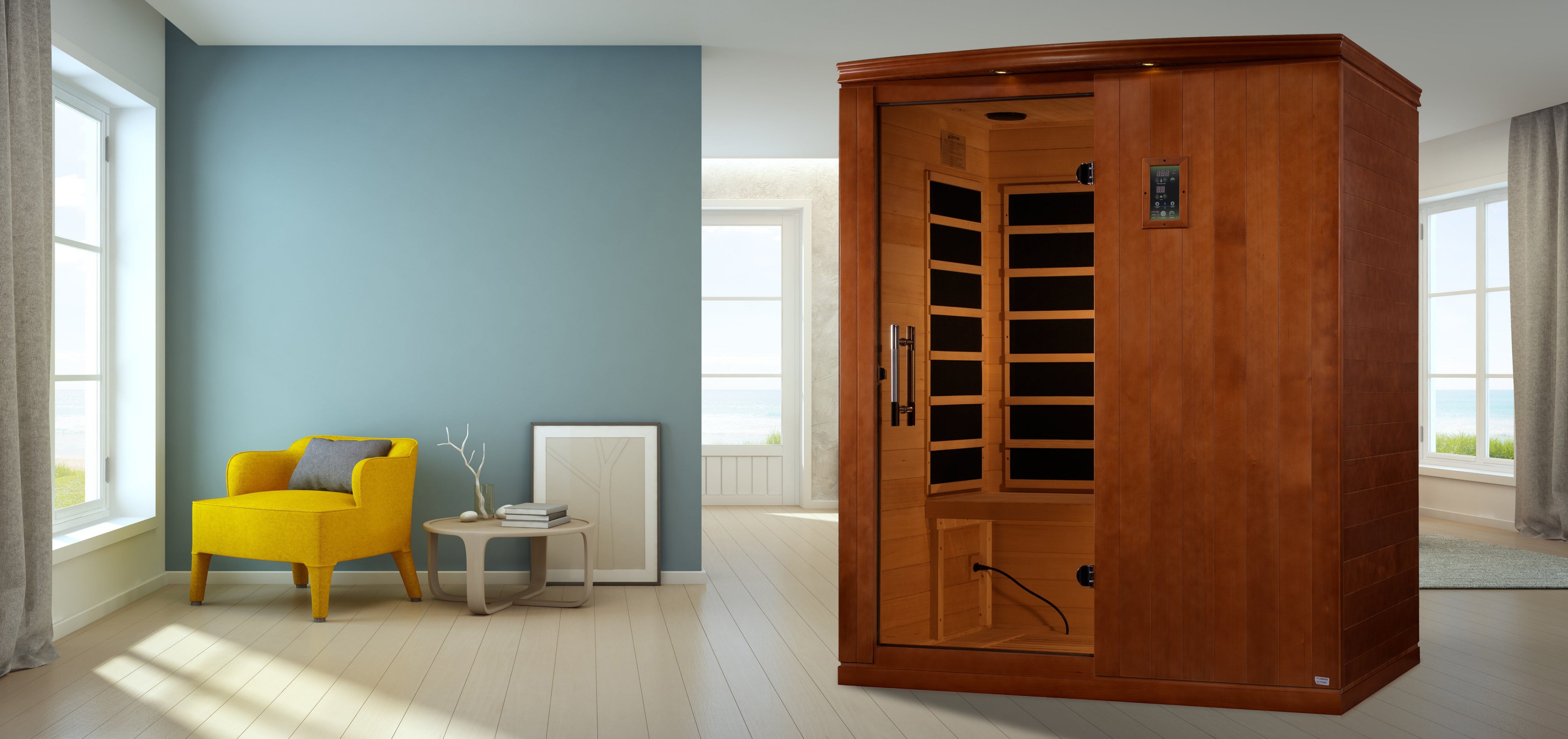 Dynamic “Madrid Limited Elite” 3 Person Ultra Low EMF FAR Infrared Sauna (DYN-6310-04 Elite)