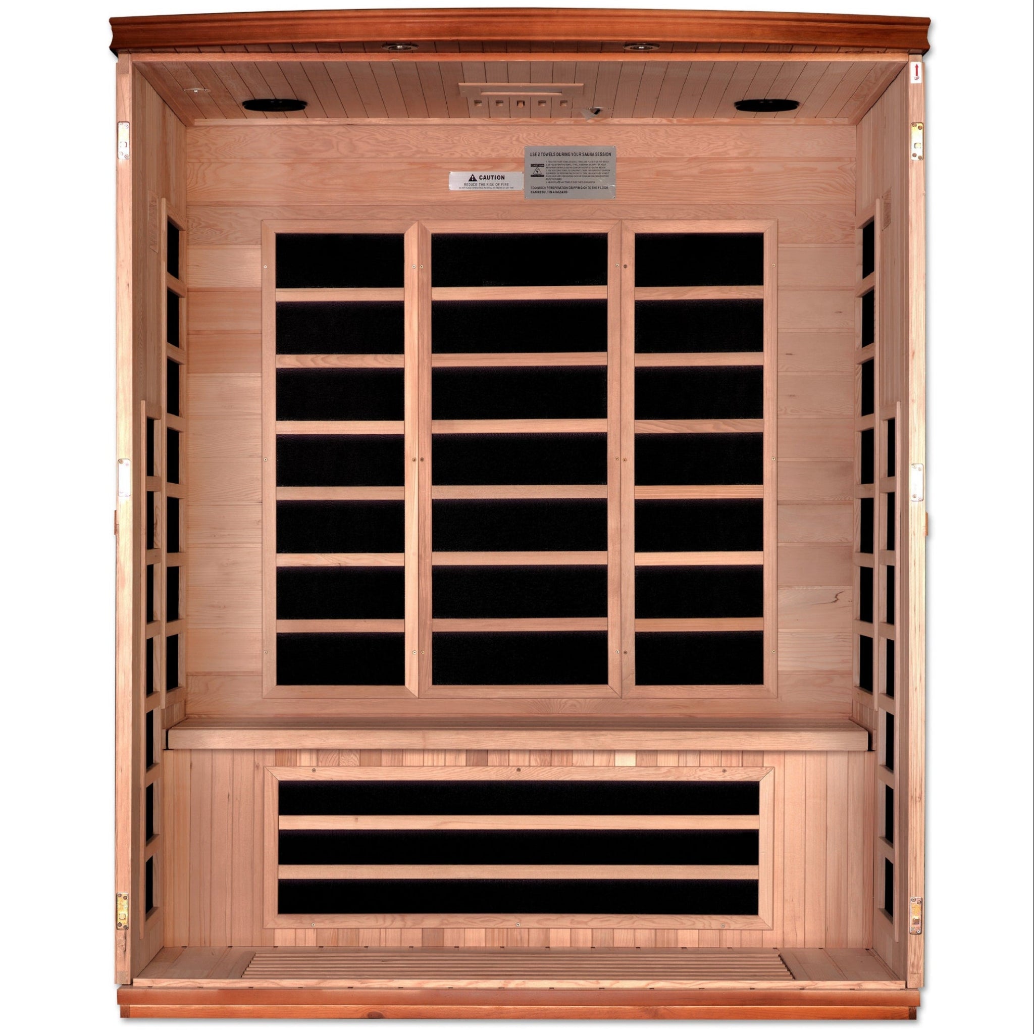 Dynamic "Lugano Elite" 3 Person Ultra Low EMF FAR Infrared Sauna (DYN-6336-02 Elite)