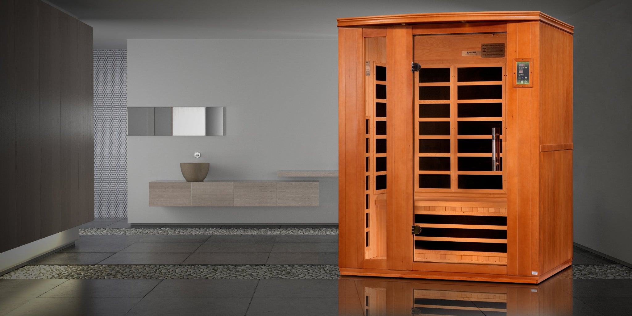 Dynamic “Lugano” 3 Person Low EMF FAR Infrared Sauna (DYN-6336-02)