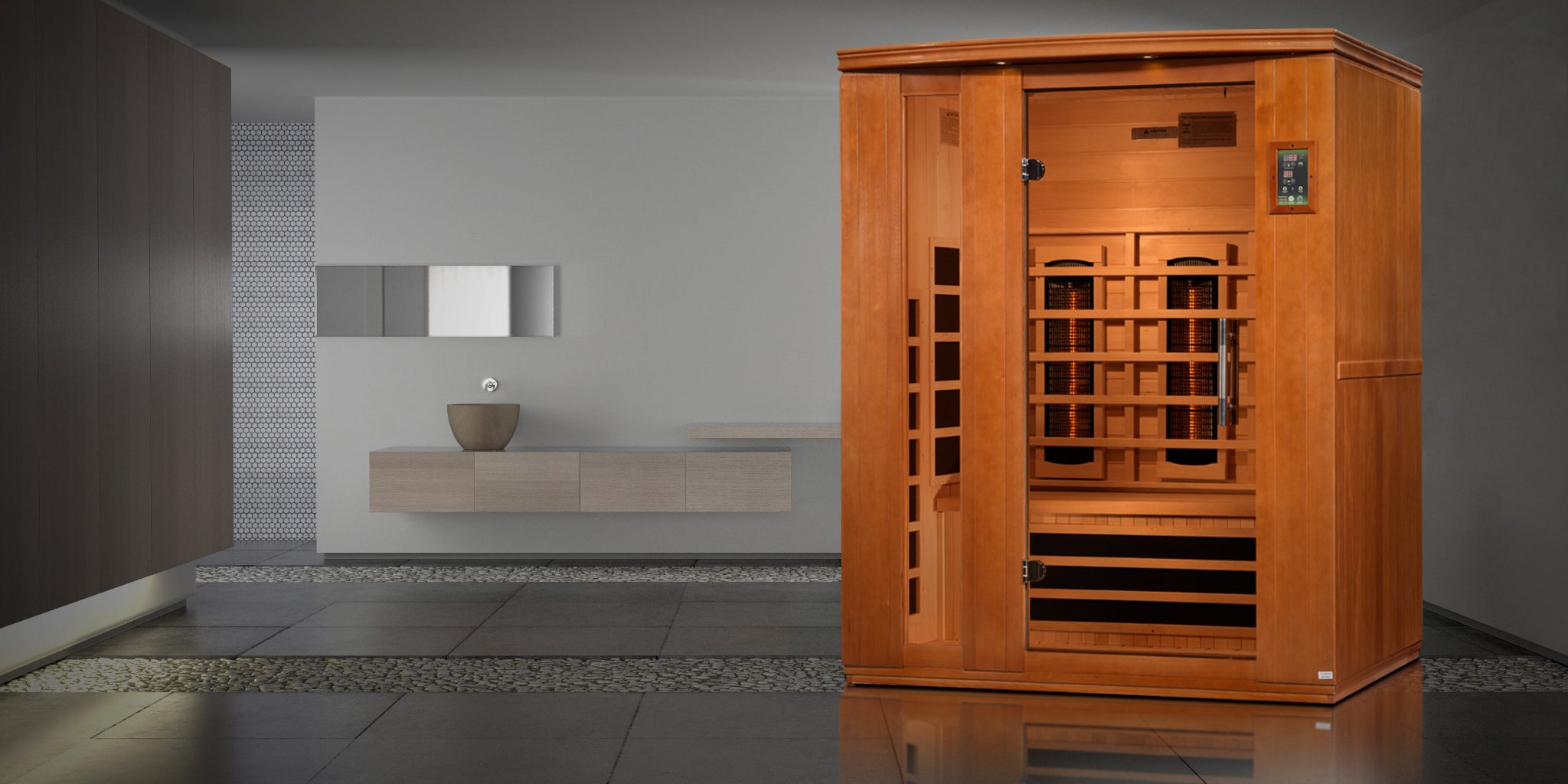 Dynamic Lugano 3 Person Full Spectrum Near Zero EMF Infrared Sauna (DYN-6336-03 FS)