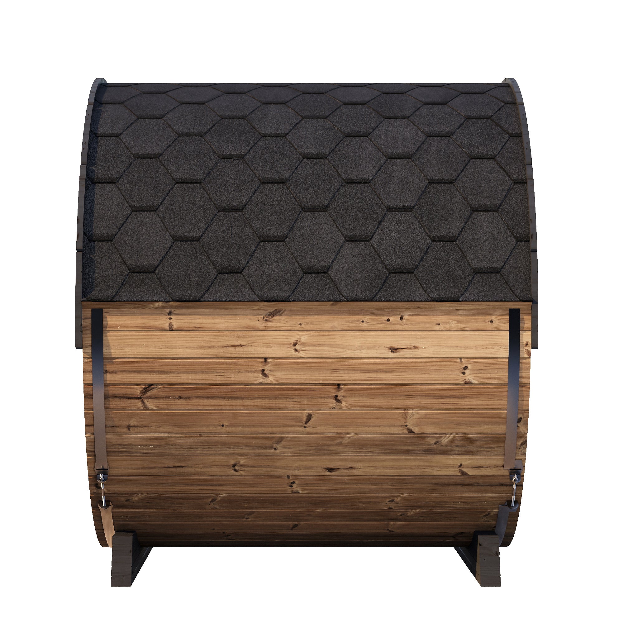 SaunaLife Model EE8G – ERGO Elegance Series 6-Person Outdoor Sauna Barrel with Full Glass Front