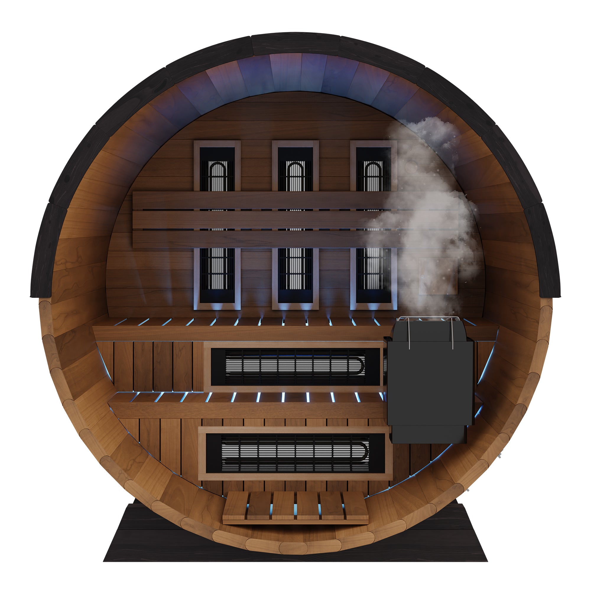 Finnmark FD-6 Cedar Combination Barrel Sauna (4-Person)